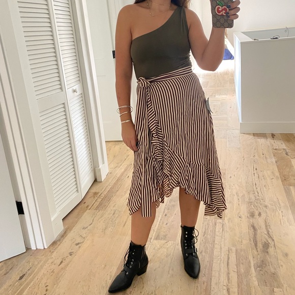 Faithfull the Brand Tramonti Striped wrap skirt M - Picture 3 of 16